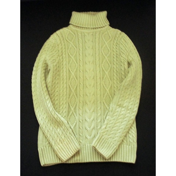 JEANNE PIERRE Sweaters - Jeanne Pierre Women's Cable Knit Sweater, Light Green, size M